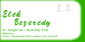 elek bezeredy business card